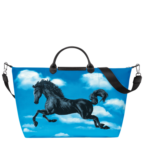 Reisetasche S Longchamp x ToiletPaper , Canvas - Wolkenblau - Ansicht 4 von 5