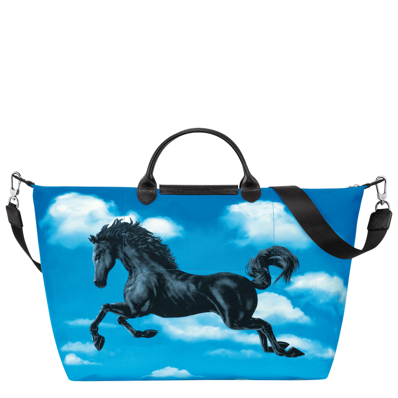 Reisetasche S Longchamp x ToiletPaper , Canvas - Wolkenblau  - Ansicht 4 von 5