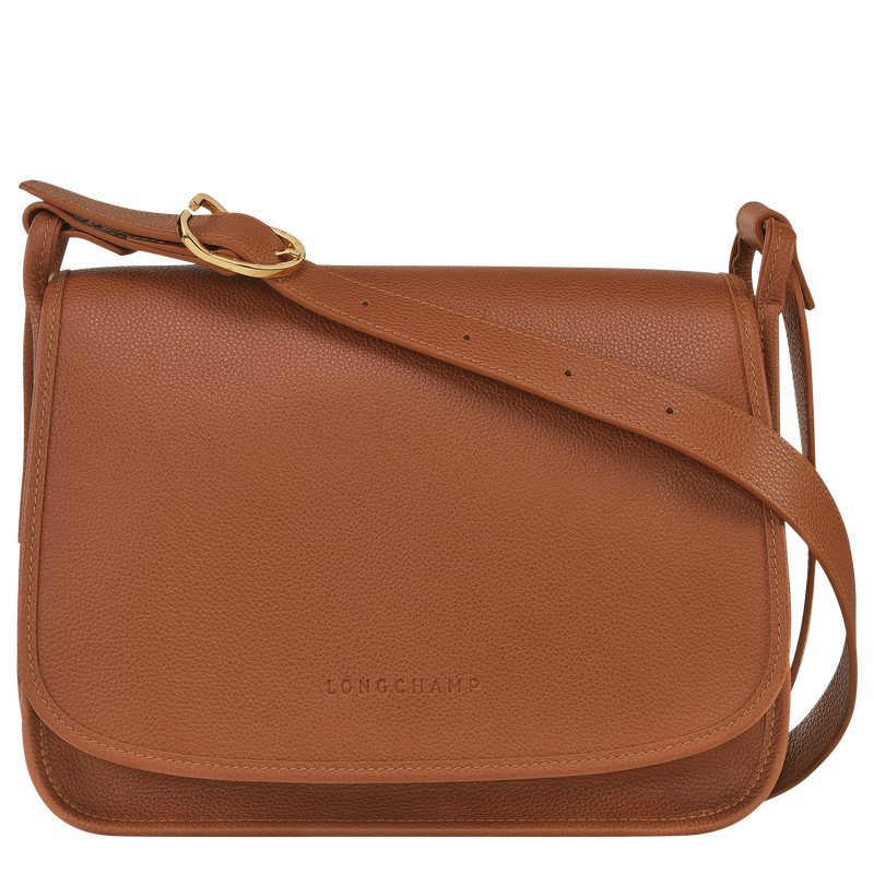 Le Foulonné M Crossbody bag Caramel - Leather (10154021121) | Longchamp US