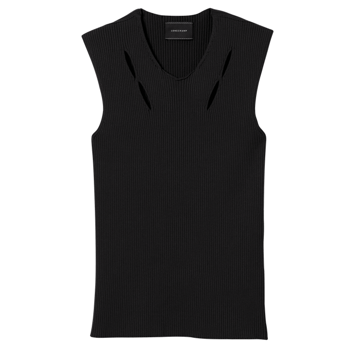 Lente/Zomer 2023 Collectie Gebreide top, Zwart