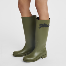 Cheval Longchamp Flat boots , Khaki - PVC