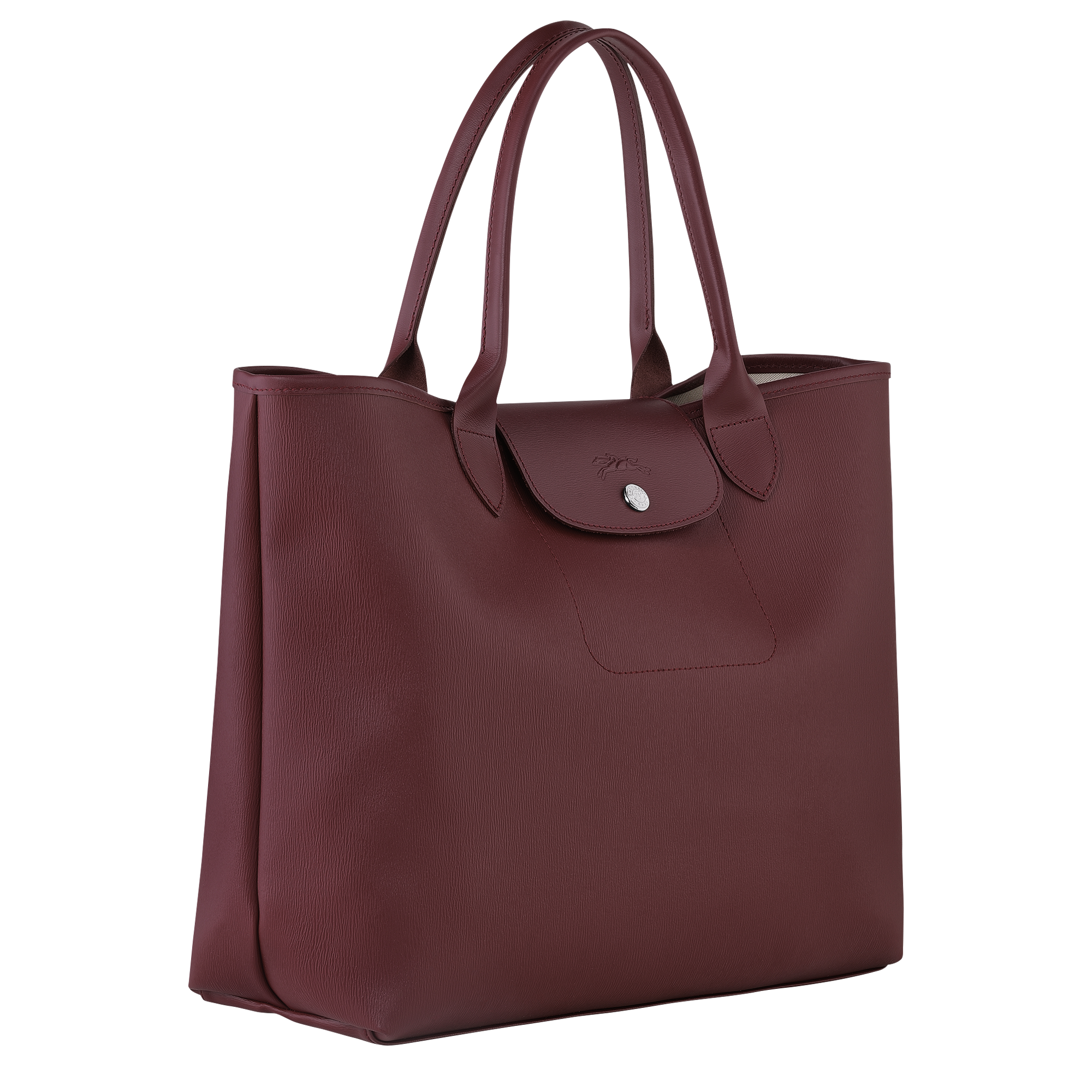 Le Pliage City L Tote bag Plum - Canvas (10182HYQ261)