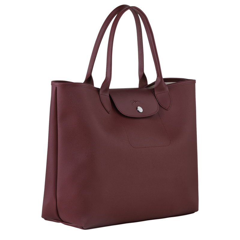 Le Pliage City Bolso con asa superior L , Tejido - Ciruela  - Vista 3 de 4
