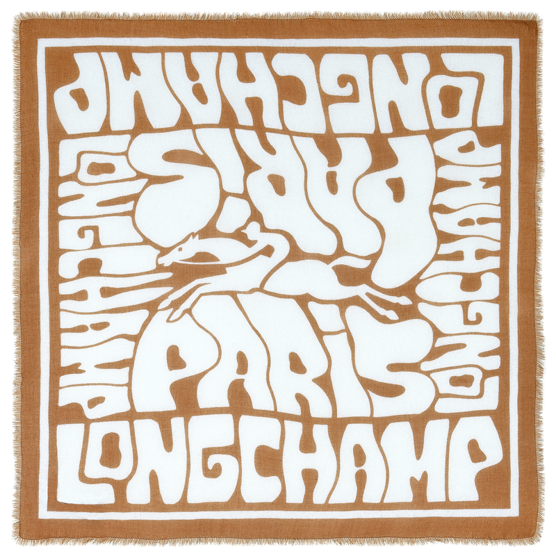 Wavy Summer ストール , カシュー - カシミヤ  - ビュー 1: 2