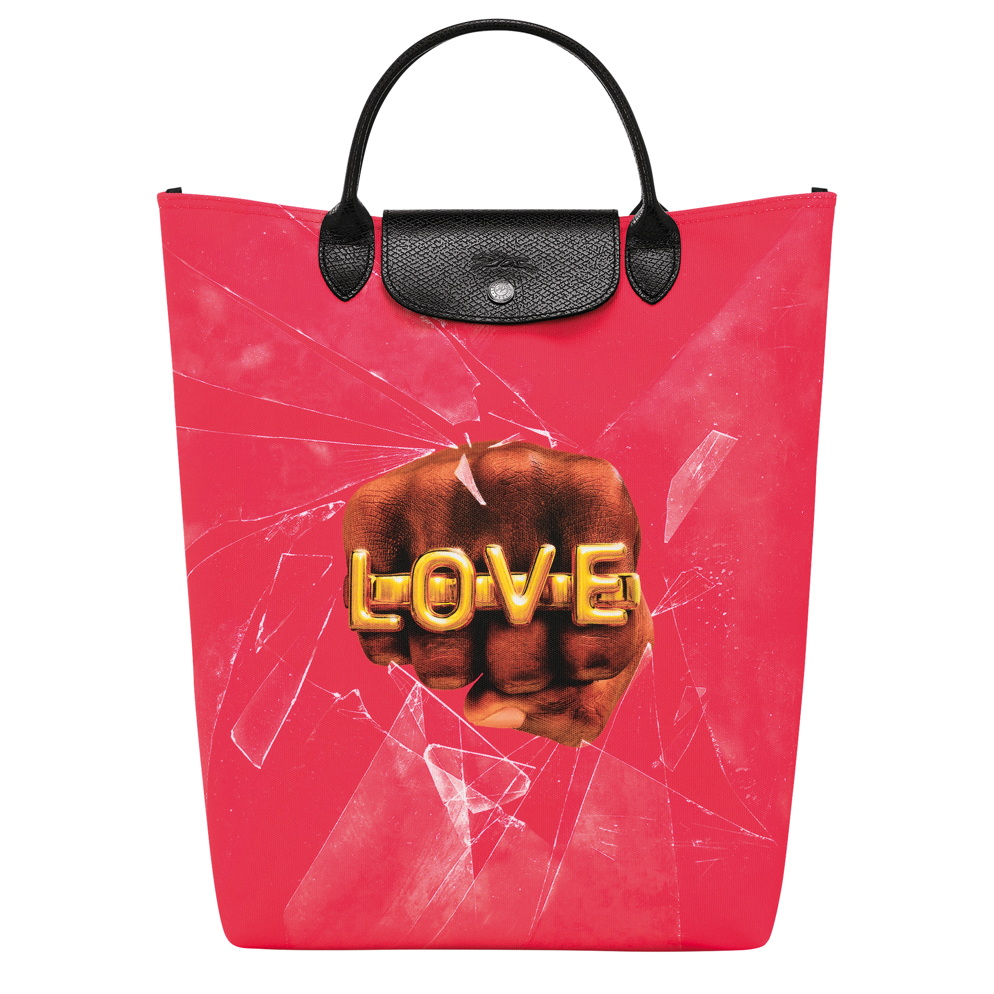 Longchamp x ToiletPaper Tote bag M, Red