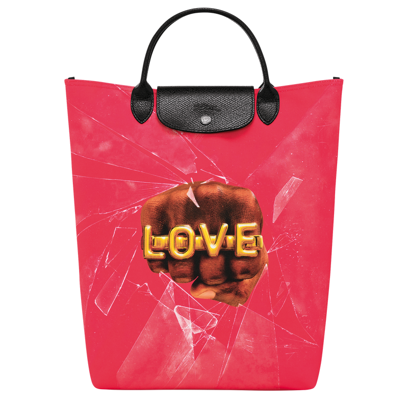 Longchamp x ToiletPaper M Tote bag , Red - Canvas  - View 1 of 5
