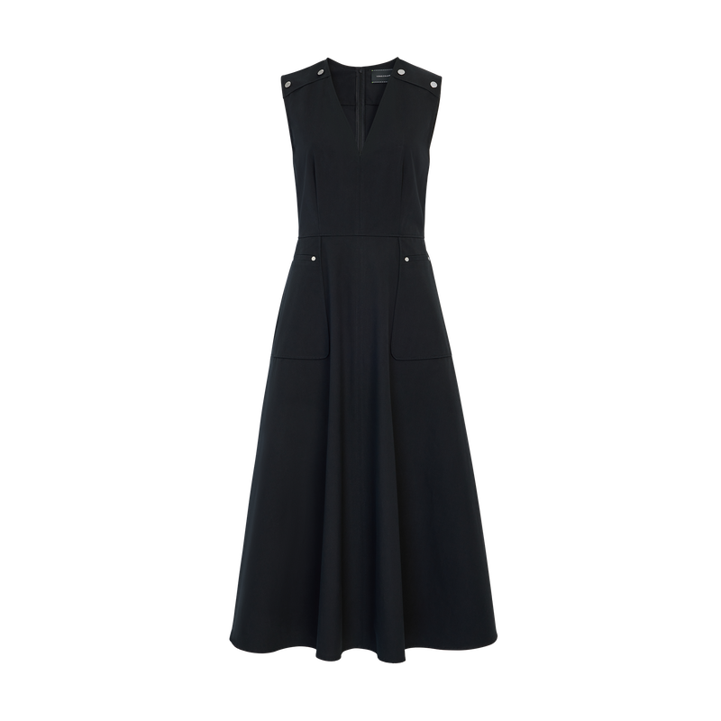 Vestido , Popelina de algod&atilde;o - Preto  - Vista 1 de  4