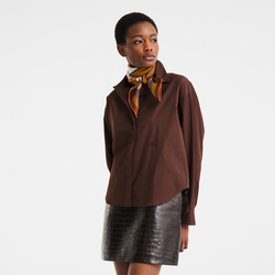 A Toute Allure Silk scarf 90 , Cognac - Silk