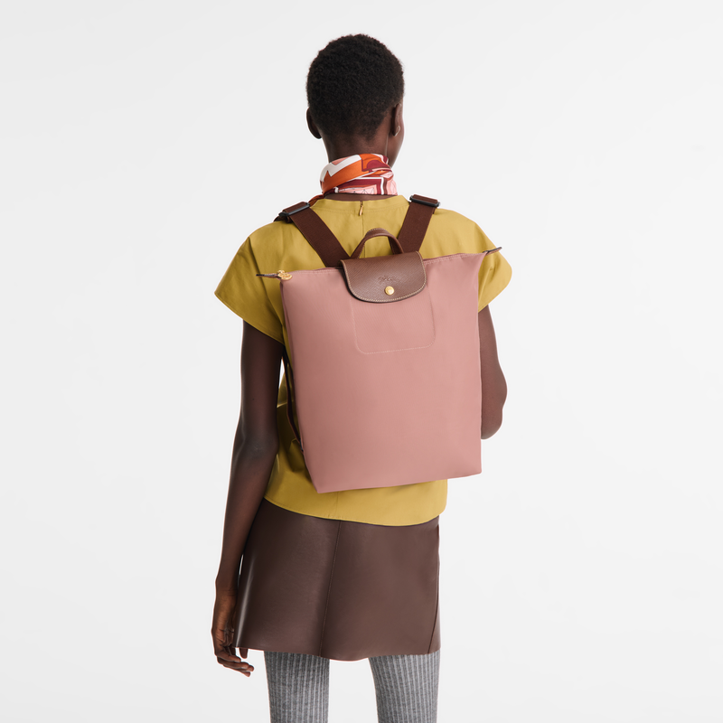 Zaino M Le Pliage Original , Tela riciclata - T&egrave; rosa  - View 2 of  7