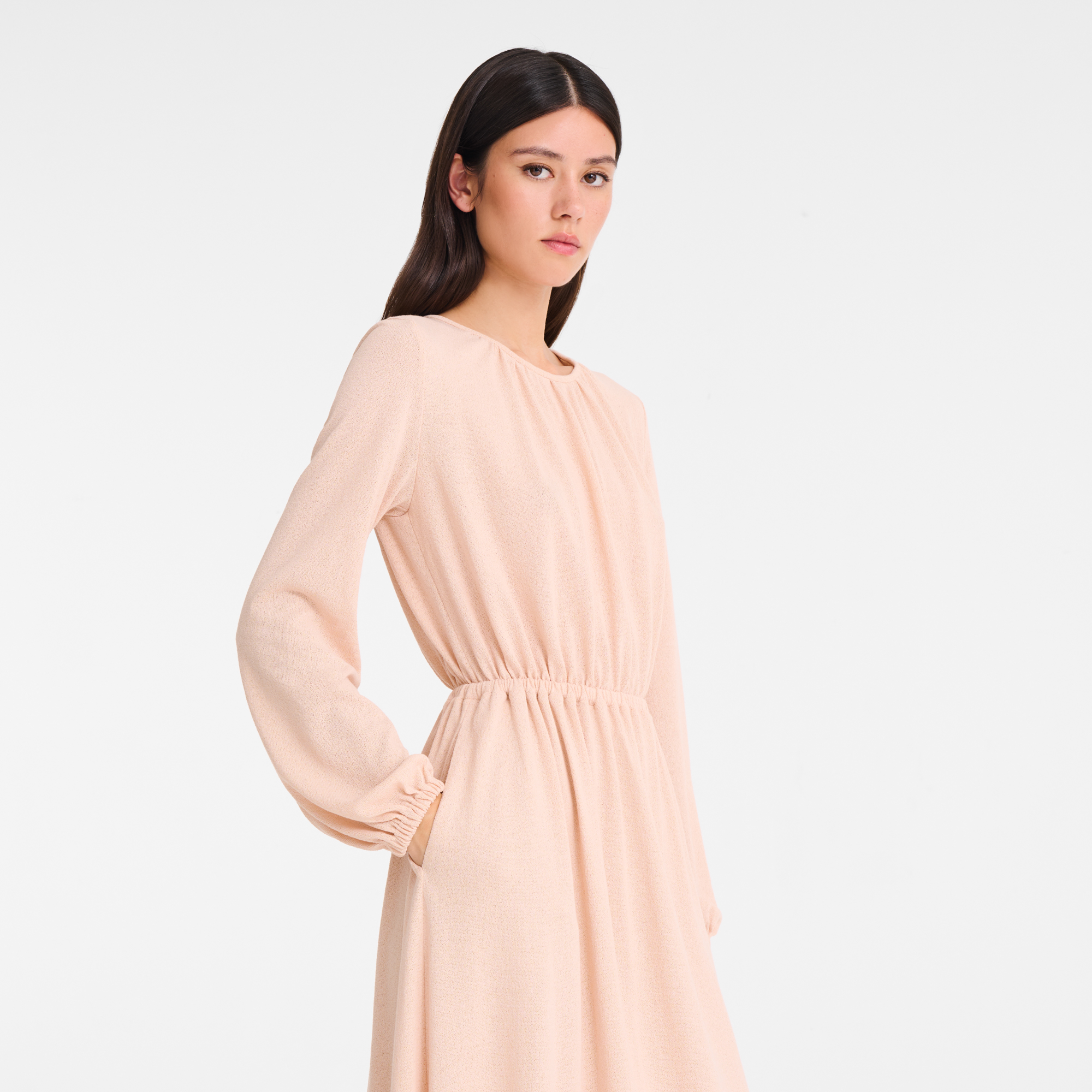 null Vestido largo, Crema