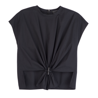 Top , Popelina - Negro