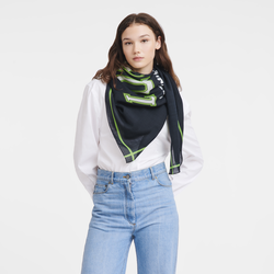 Le Pliage University Scarf , Navy - Wool