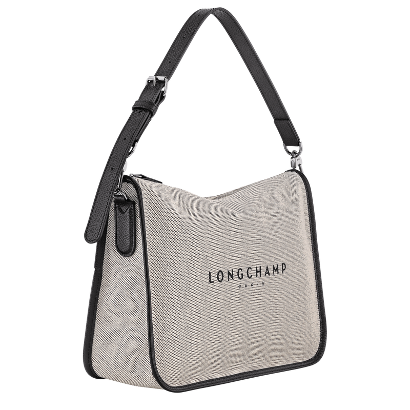 Essential L Hobo bag , Ecru - Canvas  - View 3 of 4