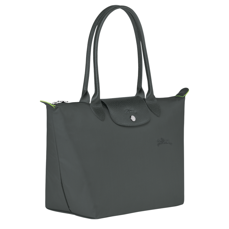 Le Pliage Green M Tote bag , Graphite - Recycled canvas  - View 3 of  5
