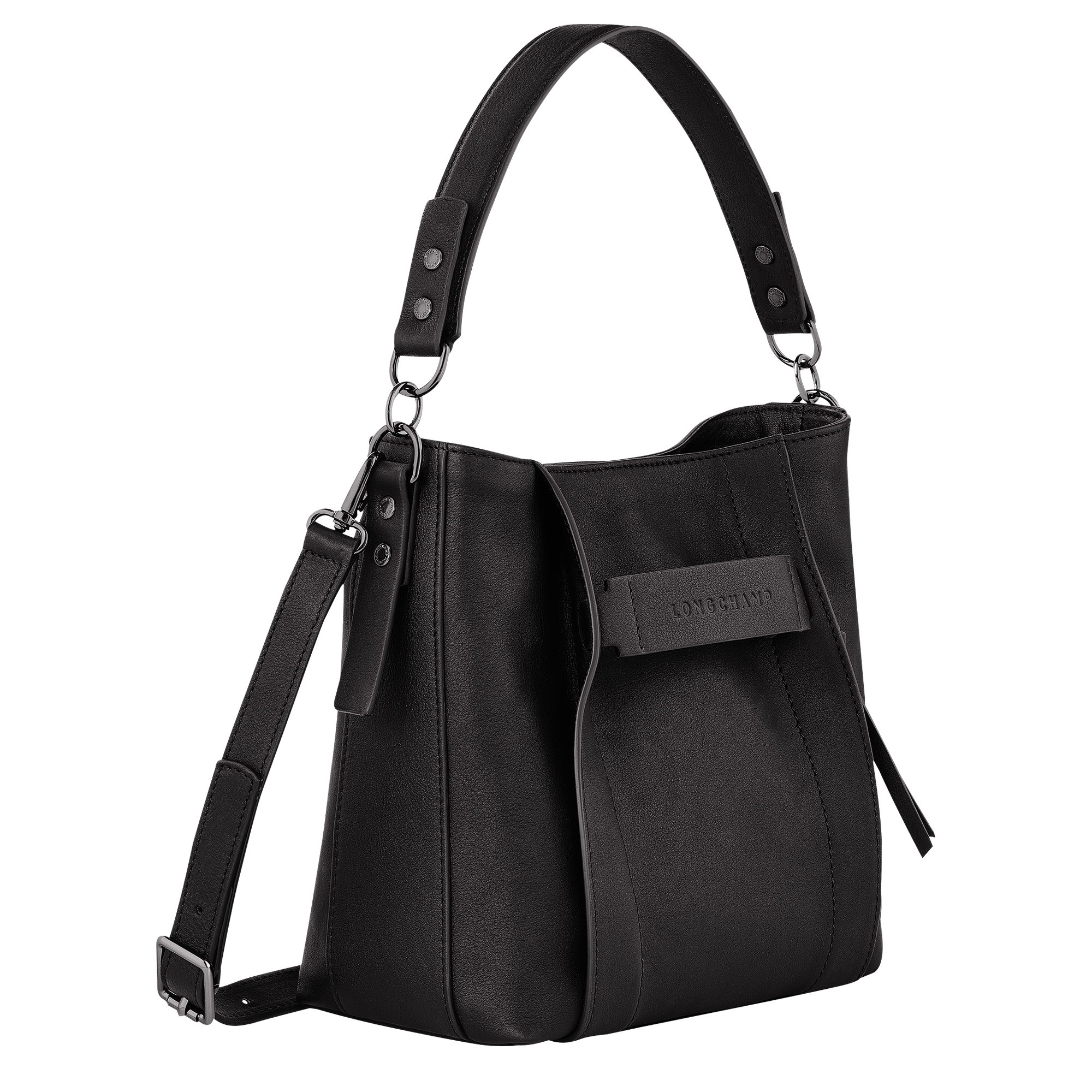 Longchamp 3D Leather Crossbody Hobo Bag