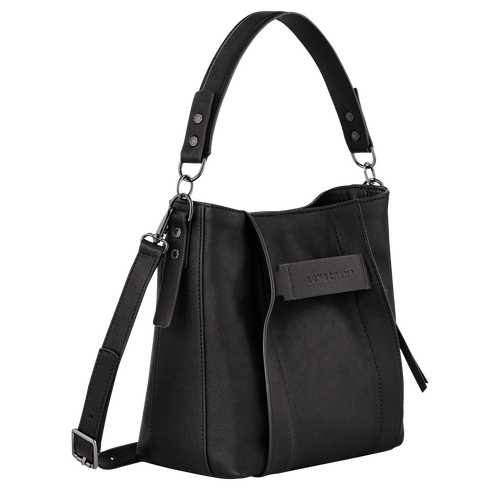 Longchamp 3D S Crossbody bag , Black - Leather - View 3 of 5