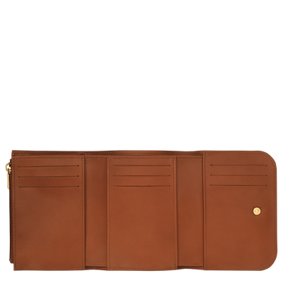 Brieftasche im Kompaktformat Box-Trot Leder - Cognac | Longchamp DE