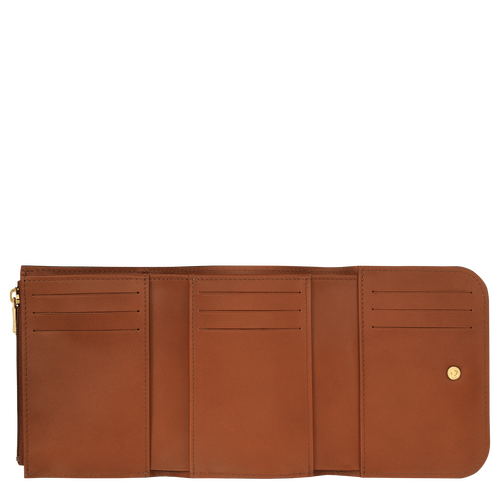 Brieftasche im Kompaktformat Box-Trot , Leder - Cognac - Ansicht 2 von 3