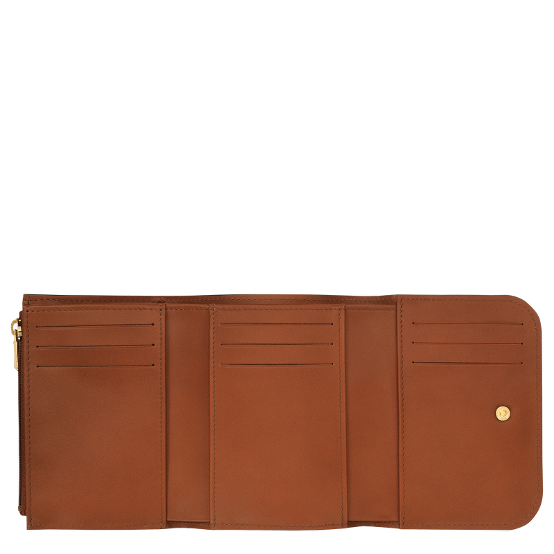 Brieftasche im Kompaktformat Box-Trot , Leder - Cognac  - Ansicht 2 von 3