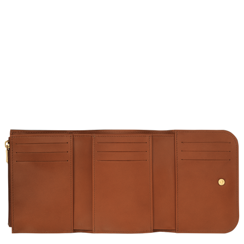 Brieftasche im Kompaktformat Box-Trot , Leder - Cognac - Ansicht 2 von 3