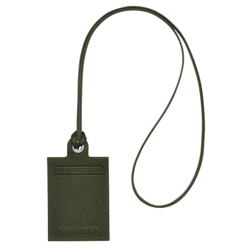 Le Pliage Green Card holder with necklace, Forest
