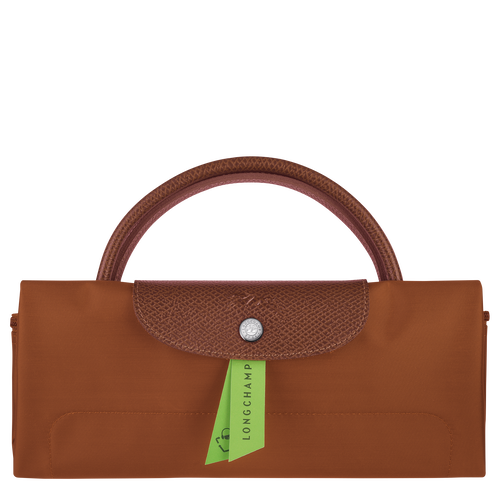 Reisetasche S Le Pliage Green , Recyceltes Canvas - Cognac - Ansicht 6 von 6