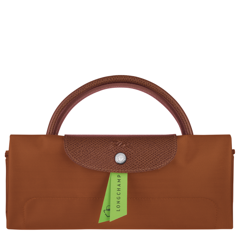 Reisetasche S Le Pliage Green , Recyceltes Canvas - Cognac  - Ansicht 6 von 6