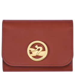 Box-Trot Wallet , Mahogany - Leather
