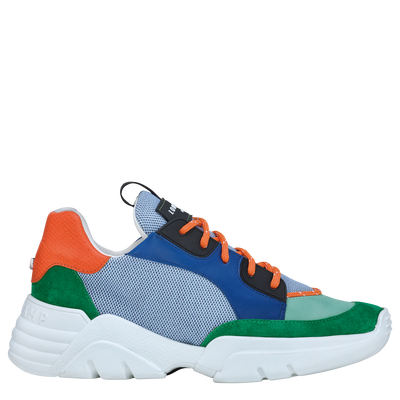 Sneaker, Blau/Orange