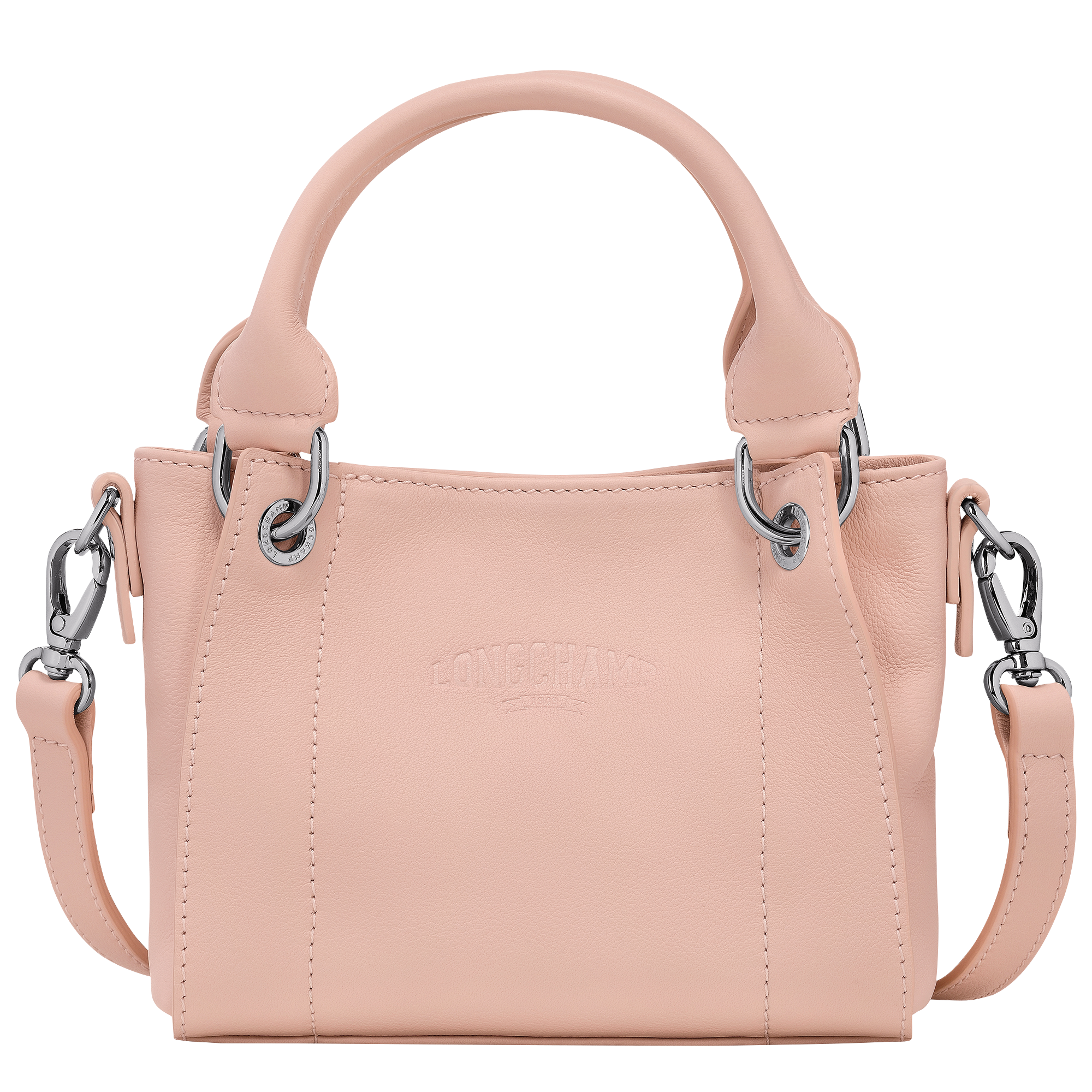 LONGCHAMP ロンシャン&アンドレ トップハンドルバッグXS-ピンク 