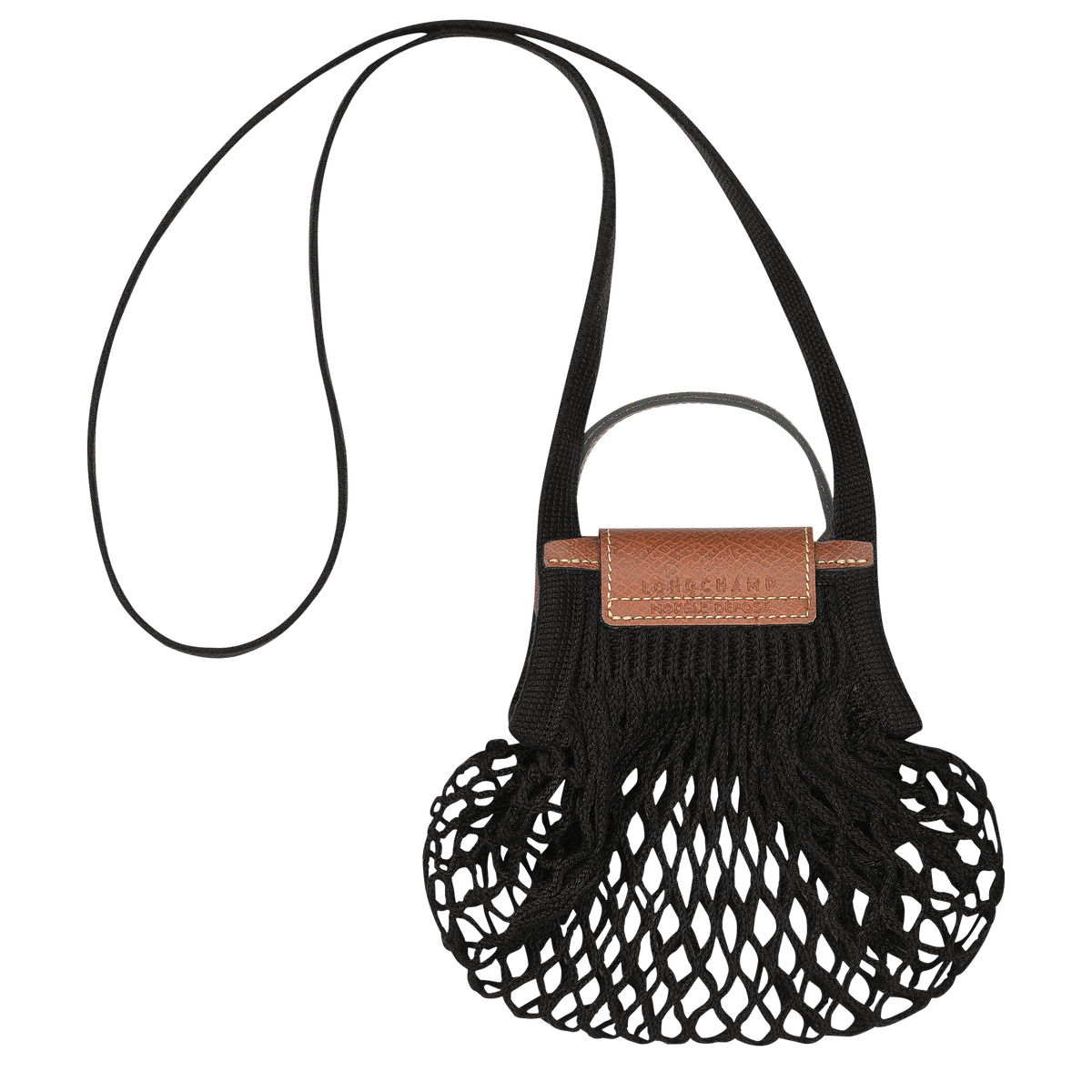 Женская сумка Longchamp Le Pliage Filet XS Mesh, цвет: Чёрный — фото 4
