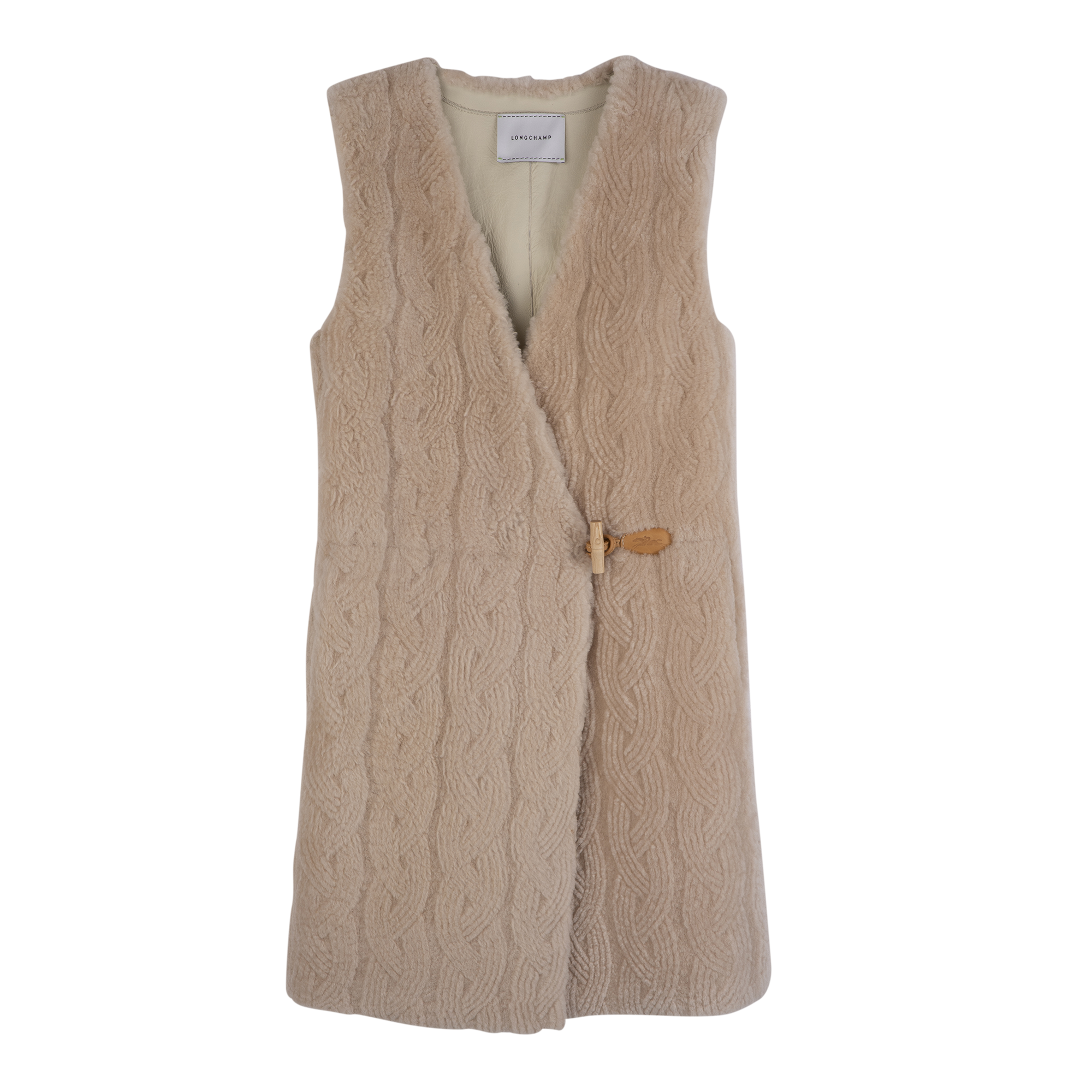Sleeveless jacket, Ecru - View 1 of
4 - zoom in null Sleeveless jacket, Ecru