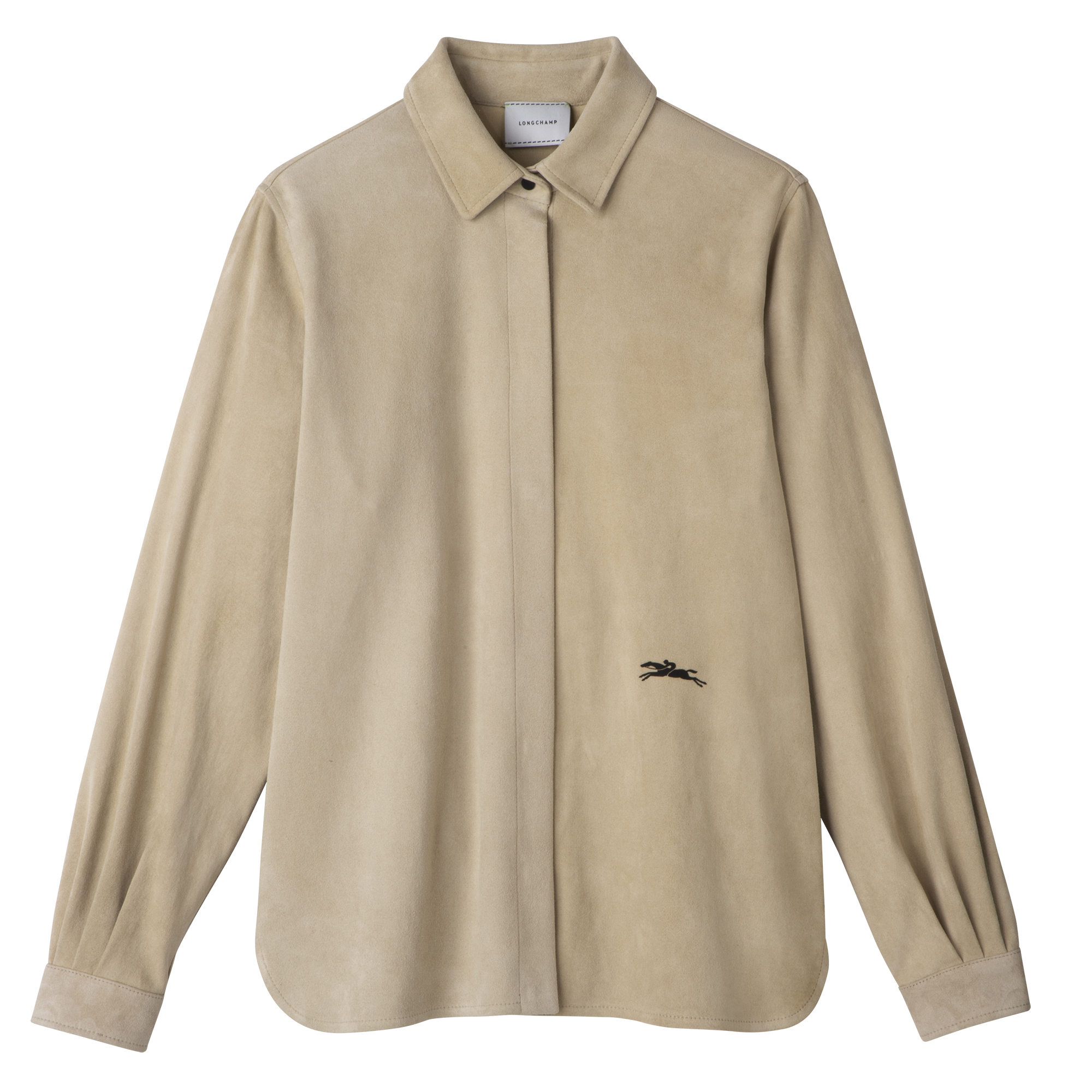 Straight leather shirt, Linen - View 1 of
4 - zoom in null Straight leather shirt, Linen
