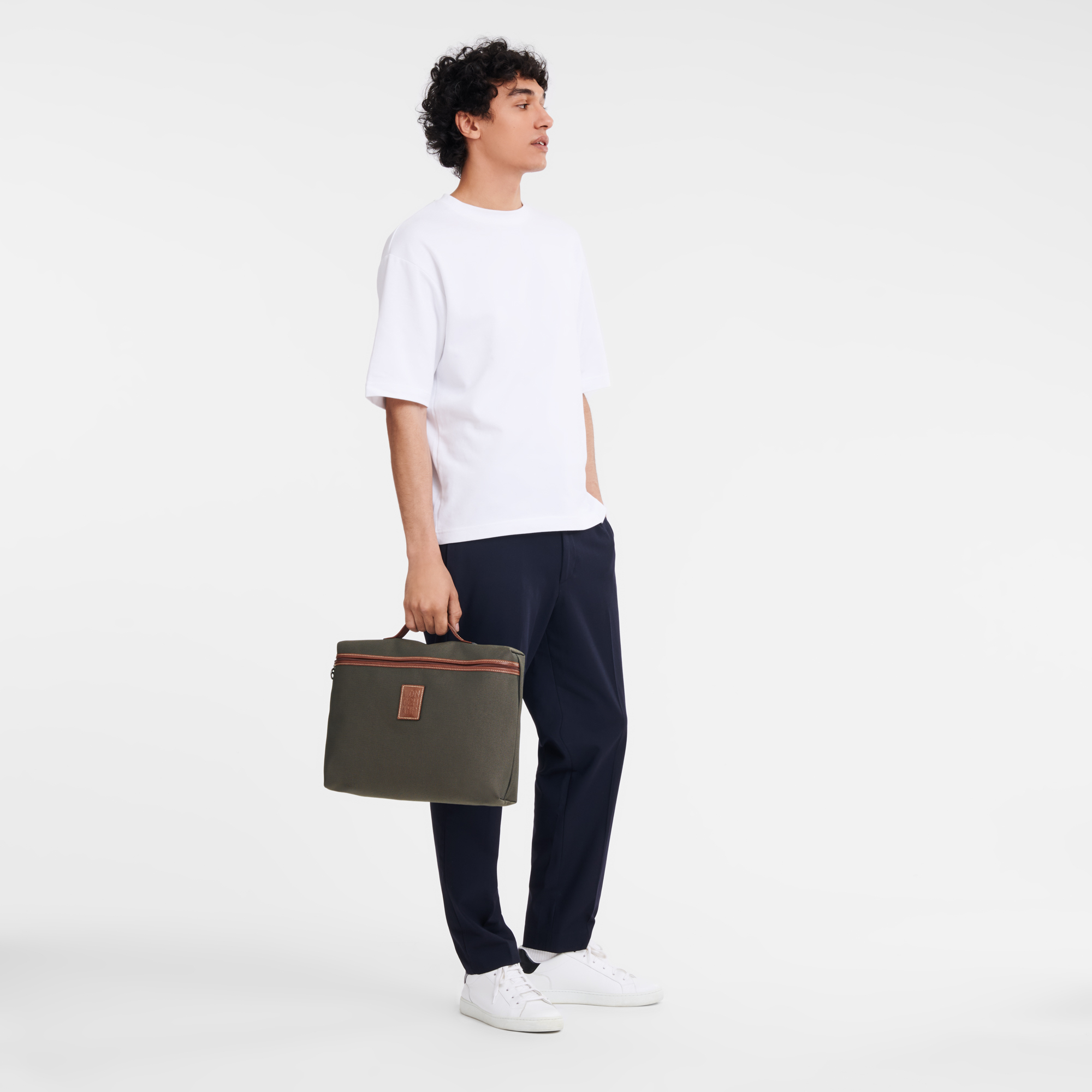 Boxford S Briefcase Brown - Recycled canvas | Longchamp US Boxford S Briefcase Brown - Recycled canvas | Longchamp US