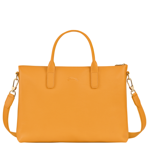Le Foulonné S Briefcase , Apricot - Leather - View 3 of  4