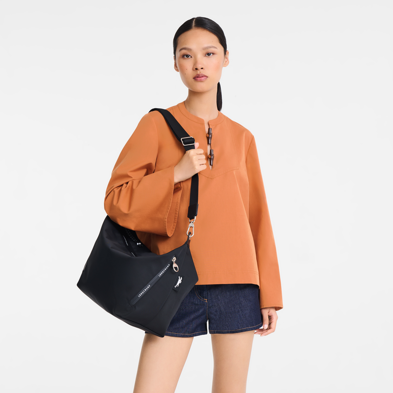 Le Pliage Collection 斜背袋 , 黑色 - 帆布  - 查看 1 3