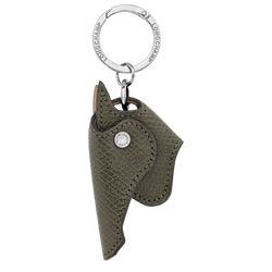Key ring , Khaki - Leather