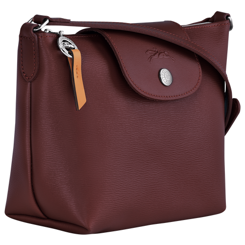 Le Pliage City XS Crossbody bag , Plum - Canvas - View 2 of 3