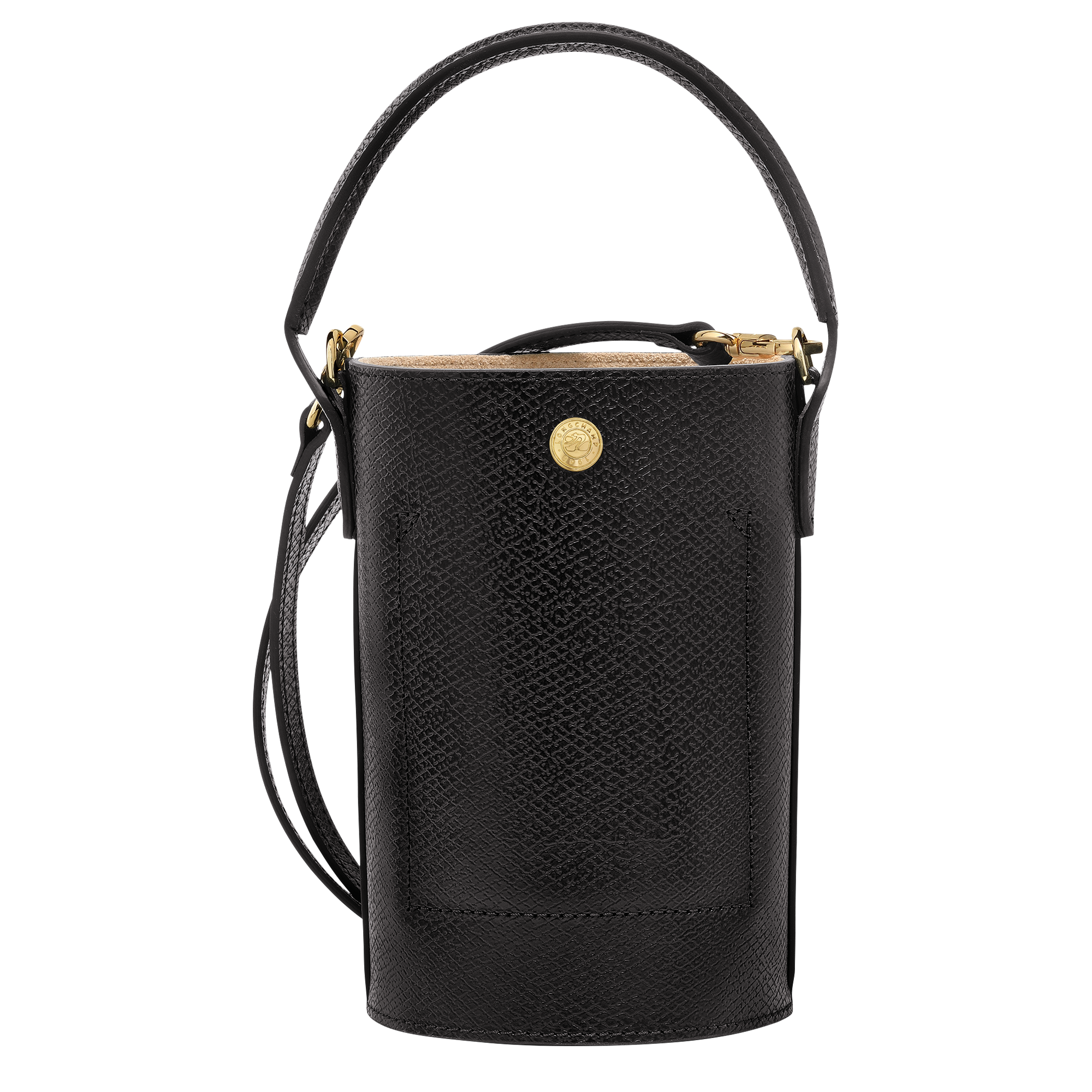 Longchamp Xs Épure Leather Bucket Bag in Black