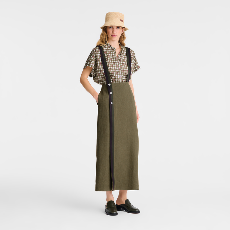 Midi skirt Artichoke - Canvas | Longchamp US