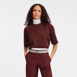 Longchamp 3D Ladies' belt , Clay - Leather