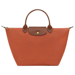 Le Pliage Original M Handbag , Brick - Recycled canvas