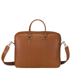 Le Foulonn&eacute; S Briefcase , Caramel - Leather