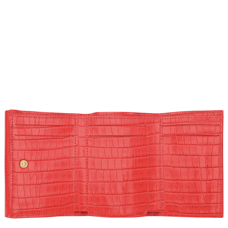 Longchamp Pocket Compact wallet , Vermilion - Leather  - View 3 of 3