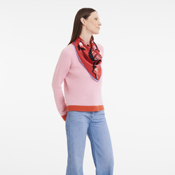 Cocarde Longchamp Zijden sjaal 70 , Rood - Ander