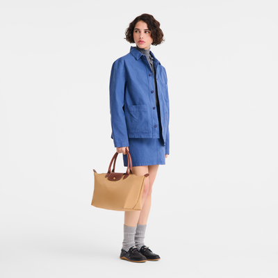 Le Pliage Original L Handbag , Fawn - Canvas