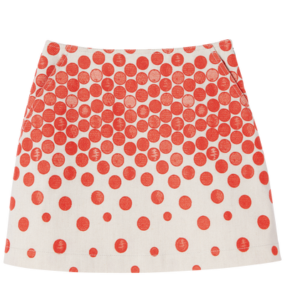 Minifalda, Beige/Naranja
