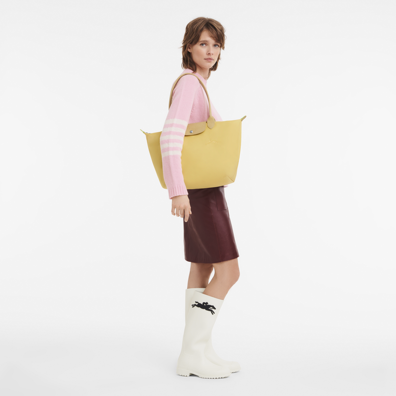 Le Pliage Green L Tote bag , Wheat - Recycled canvas  - View 2 of  6