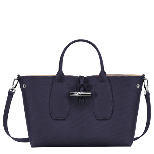 Le Roseau M Handbag , Bilberry - Leather - View 5 of  6