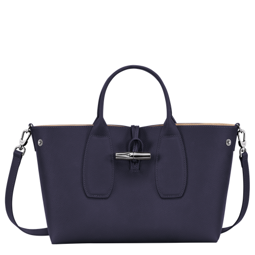 Sac main M Roseau Cuir Myrtille Longchamp BE